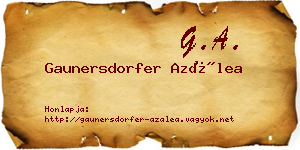 Gaunersdorfer Azálea névjegykártya