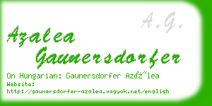 azalea gaunersdorfer business card